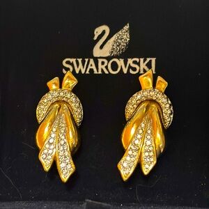 Swarovski S.A.L. Gold plated Crystal Earrings